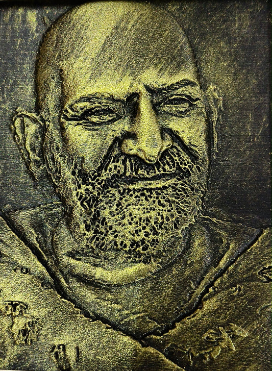 50001 Neem Karoli Baba Bas Relief Wall Frame