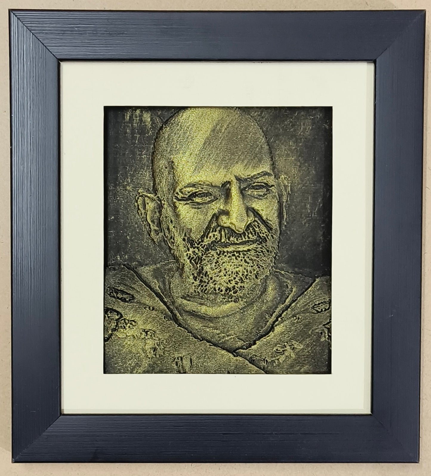 50001 Neem Karoli Baba Bas Relief Wall Frame