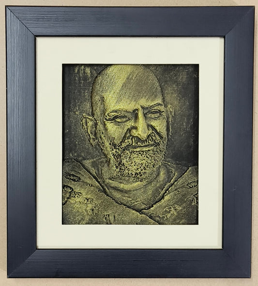 50001 Neem Karoli Baba Bas Relief Wall Frame